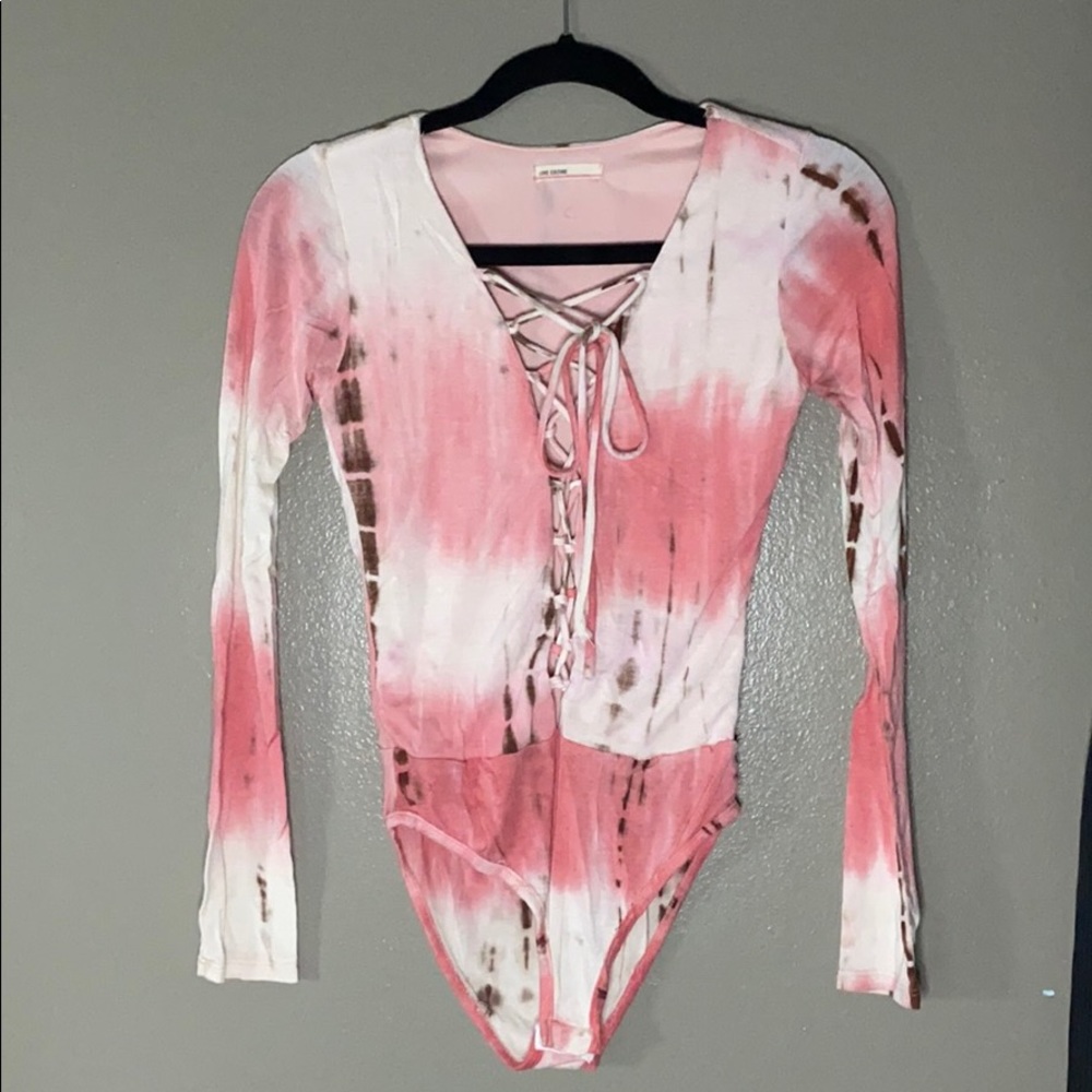 Long sleeve tie-dye body suit